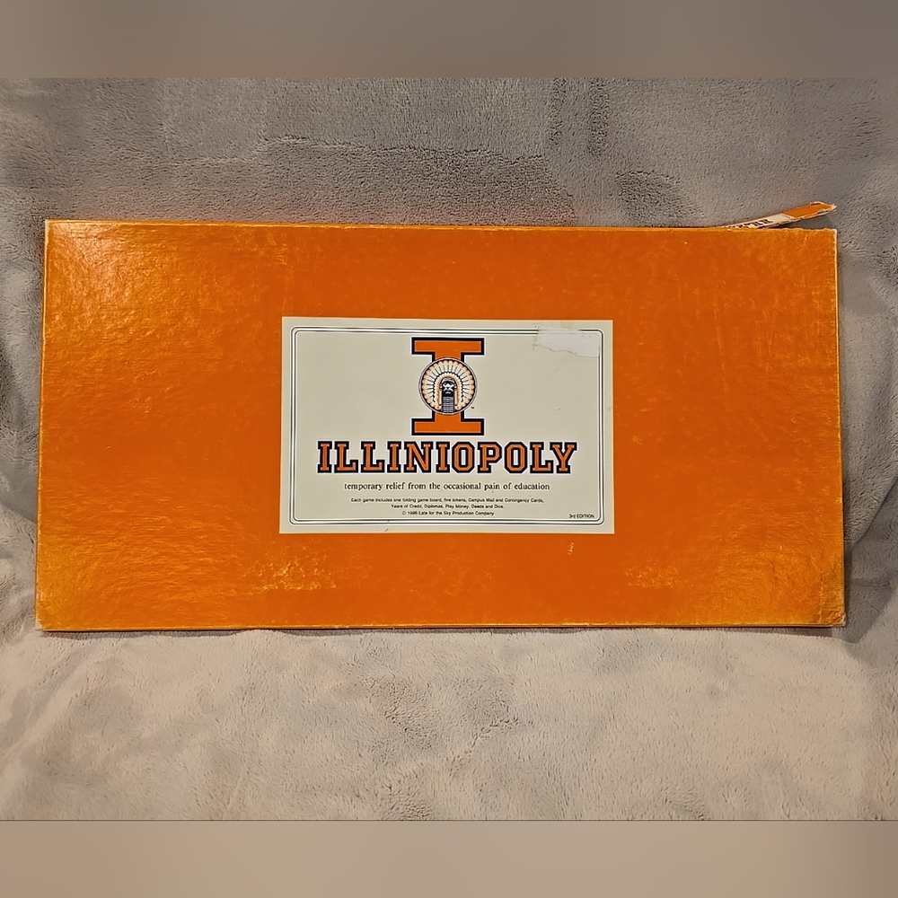 Illiniopoly Board Game University of Illinois 3rd Edition Late for the Sky 1988